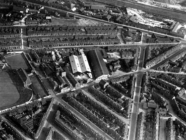 Aerial view - Highfield and St. Mary's, Bramall Lane