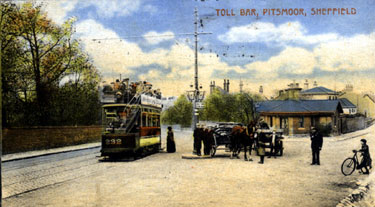 Pitsmoor Toll Bar House, Barnsley Road showing Burngreave Road and Pitsmoor Road