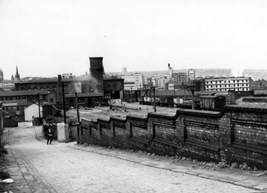 Broad Street Lane, Park, City Goods Station and Wharf Street Goods Depot, note the hydraulic power tower
