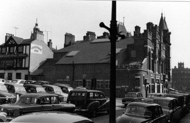 Burgess Street and Cross Burgess Street, planned site for Cole Brothers and No. 31 Yorkshireman's Arms, left, Salvation Army Citadel on right