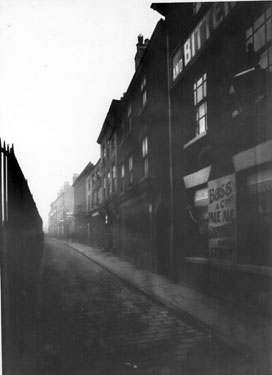 Campo Lane, opposite Cathedral SS Peter and Paul looking towards North Church Street, East Parade Hotel, right