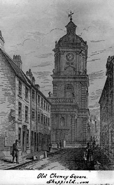 Cheney Square (off New Church Street), 1850-1880, looking towards St. Paul's Church