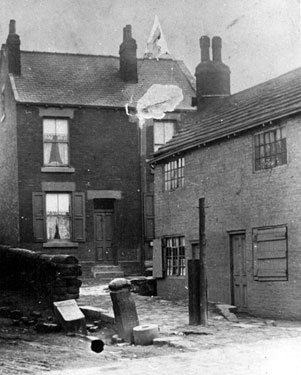 Darnall Road, smaller cottages in foreground demolished in 1932