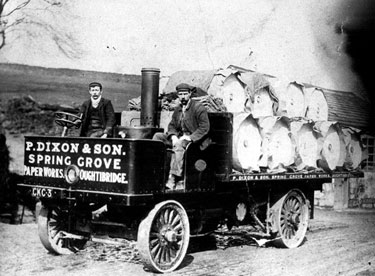Peter Dixon and Son's, Paper Works, Steam Lorry at Oughtibridge Toll Bar, registration No. CKC 3 , Langsett Road South and junction of Cockshutts Lane