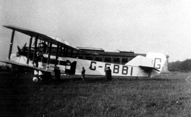 Handley Page W8B, registered G-EBBI, named Prince Henry and belonged to H.P. Air Transport and Imperial, at No. 2 Aircraft Repair Depot (Northern), Coal Aston, off Norton Lane