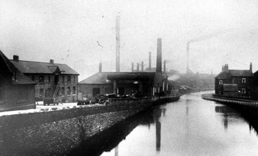 Tinsley Rolling Mills, Co. Ltd.,  S.Yorks Navigation Canal and Wharf Road Cottages	