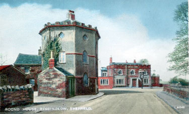 Round House and Norfolk Arms, Ringinglow Road, from Sheephill Road
