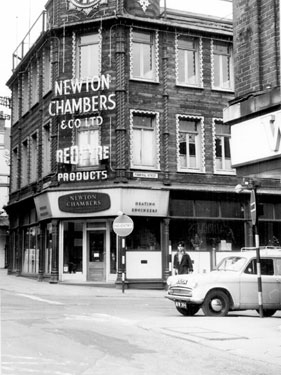 Furnival Street looking towards Union Street, Newton, Chambers and Co. Ltd., (Newton House), Stove Grate Manufacturers