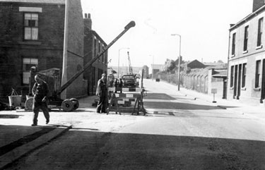 Roadworks on Greenland Road near the junction with Smith Street, Darnall