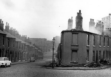 Junction of Hope Street and Latimer Street looking towards Edward Street Flats