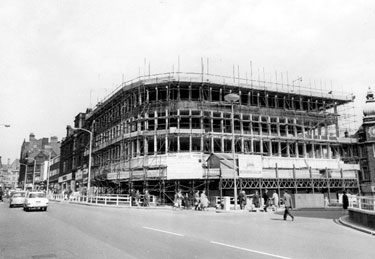 Moorhead, Pinstone Street and Furnival Gate, construction of offices and shop units 	
