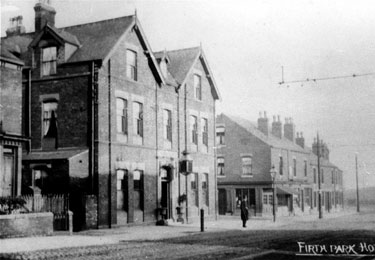 No. 127 Firth Park Hotel, Page Hall Road, junction with Hinde Street and other properties on Page Hall Road looking towards Owler Lane