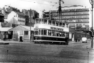 Tram No. 117, Pond Street, Construction of College of Technology
