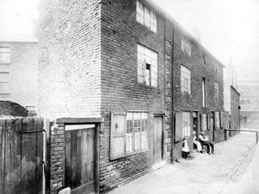 West side of Sands Paviours (ran from Orchard Lane to Bow Street), pre 1890, demolished to make way for the Central Schools, Science School	