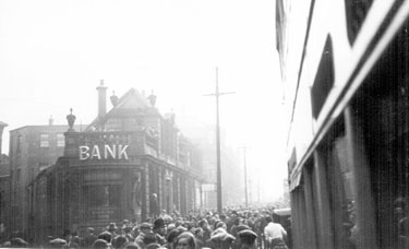 West Street looking towards Convent Walk, left and Glossop Road (including Nos. 207-211 Barclays Bank Ltd.), right