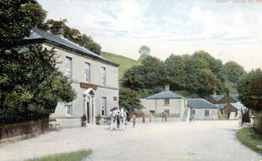 Ashopton Village and Inn, Sheffield to Glossop road, demolished in the 1940's to make way for construction of Ladybower Reservoir