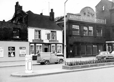 Nos. 76 - 78 Bull and Oak public house and Arthur Balfour and Co. Ltd., The Wicker