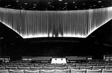 Interior of Cannon 1, original auditorium of the ABC Cinema, Angel Street. Opened as ABC Cinema, 18th May 1961. Became ABC 1-2 in September 1975. In May 1986, took over by the Cannon group and renamed Cannon 1-2, January 1987. Closed 28th July 1988
