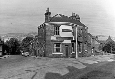 Wincobank Hotel, No. 72 Newman Road, Wincobank at the junction with Merton Lane (left)