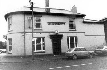 Norfolk Arms, No. 208 Savile Street East, Attercliffe at junction with (left) Princess Street