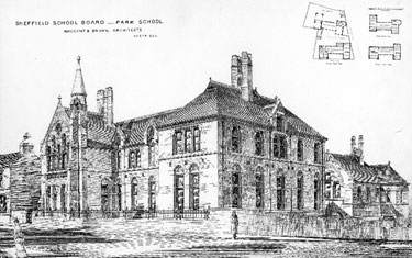 Park School, Norwich Street at junction of Duke Street Lane, opened 1875
