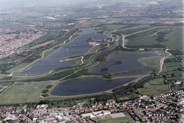 Aerial view of Rother Valley Country Park