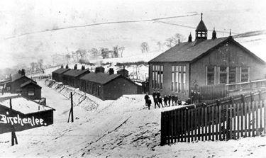 Birchinlee Village and School postmarked 1906