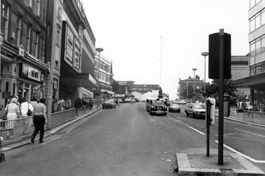 General view of Barkers Pool looking towards Cambridge Street and Division Street