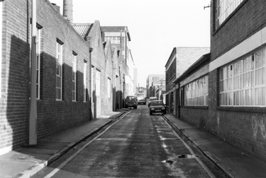 Eyre Lane from Earl Street looking towards Matilda Street