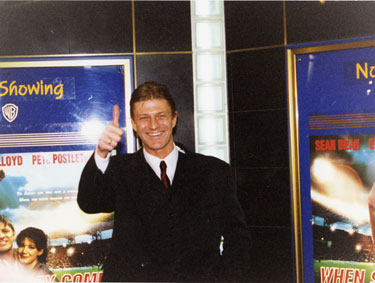 Actor, Sean Bean attending the premiere of the film 'When Saturday Comes' at the Warner Brothers Cinema, Meadowhall Shopping Centre