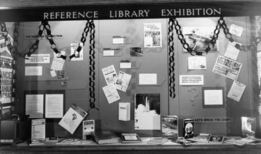 Campaign for Nuclear Disarmament (CND) display, First Floor Landing Display Case, Central Library, Surrey Street