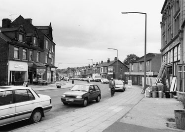 Nos. 21, Fish and Chip Shop; 23, Pips and Peel; 25 Washeteria (left) and Nos. 22-18, Popes's DIY Superstore former B. and C. Co-op, Page Hall Road 