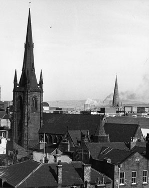 Elevated view of St. Maries Roman Catholic Church, Norfolk Row before cleaning