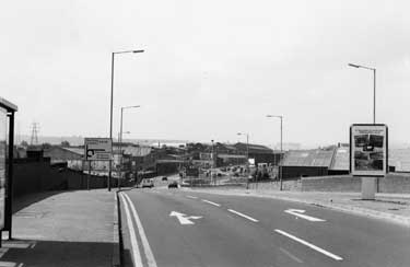Tinsley Bridge, Sheffield Road looking towards West Tinsley Railway Bridge 