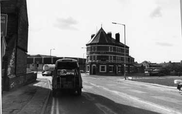 Shoreham Street looking towards the Earl of Arundel and Surrey public house at the junction with Bramall Lane  and Queens Road