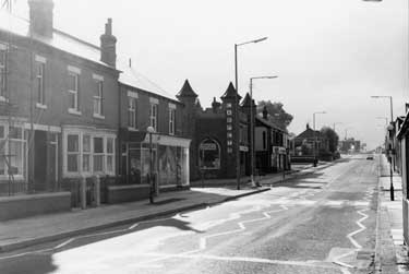 Nos. 495 (windows of); 497-503, Staniforth Road and former Darnall Picture Palce (being used as a carpet shop) at the junction of Balfour Road