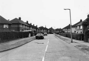 Milnrow Crescent, Parson Cross Estate from Colley Road looking towards Margetson Road
