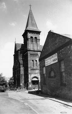 Zion Congregational Church, Zion Lane with former Zion Sabbath School occupied by Fred Melling Ltd., printers and bookbinders, Chapel Printing Works right