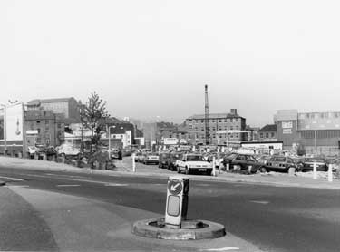 Spring Street from West Bar looking towards Daver Steels Ltd., steel processes and fabricators, Love Street
