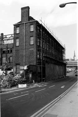 Demolition of Joseph Rodgers and Sons Ltd., River Lane Works, junction of Sheaf Street and Pond Hill 
