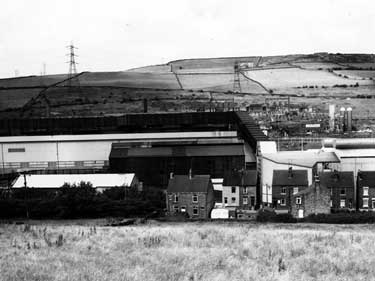British Steel Corporation Stocksbridge from rear of housing on Manchester Road  looking towards Air Products UK Ltd