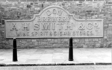 A.H. Smith and Co., Don Brewery stone advertisement, Penistone Road (opposite the Globe Works)
