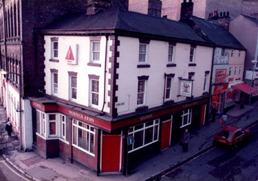 Norfolk Arms public house, No. 26 Dixon Lane at the junction of Shude Hill