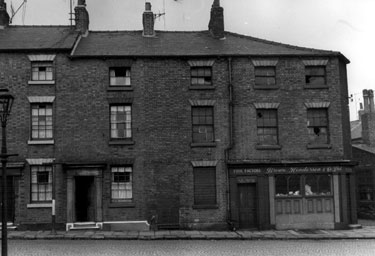 Nos. 126-132, Hodgson Street, junction of Henry Lane, right, premises include Brown, Henderson and Co. Ltd.