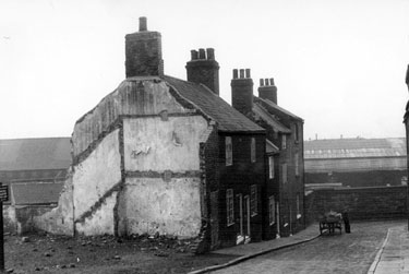 Nos. 8 - 2 (left to right), Oborne Street, looking towards Bridgehouses Goods Station, Burngreave Redevelopment Area