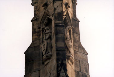 Detail of figures on Cholera Monument, off Norfolk Road