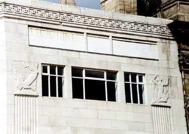 Decorative stonework, part of old Gas Company Offices, Commercial Street