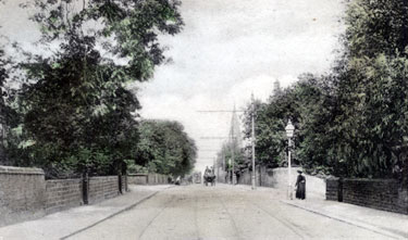 Fulwood Road, Broomhill, Ashdell Road, right, entrance to Standfield House, left, spire belongs to the Wesleyan Chapel