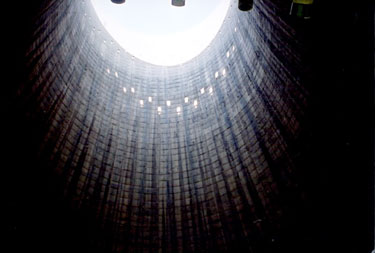 Interior of one of the Cooling Towers, at the former Blackburn Meadows Power Station