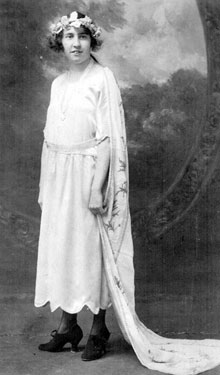 Miss Dorothy E. Hearn, May Queen for Burngreave Congregational Church, 1922